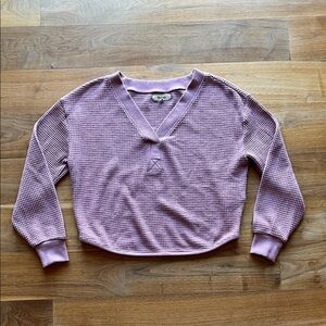 Pink Madewell Women’s Waffle Knit Sweater Top